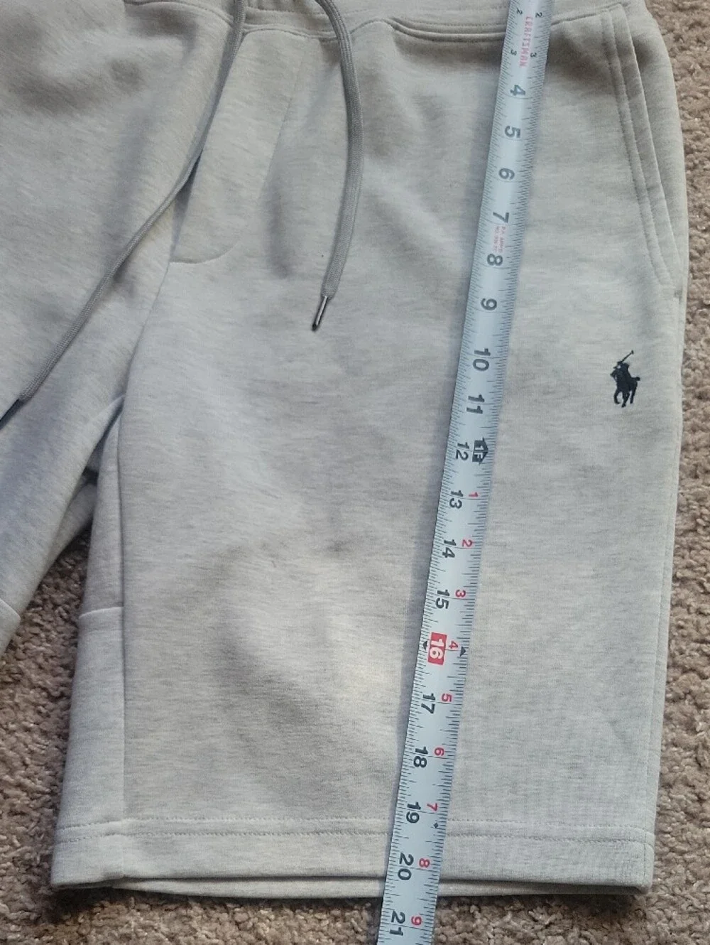 Polo by Ralph Lauren Heather Gray Knit Drawstring Shorts